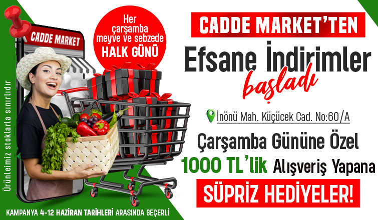 Cadde Market'ten Bayrama Özel Efsane İndirimler Başladı