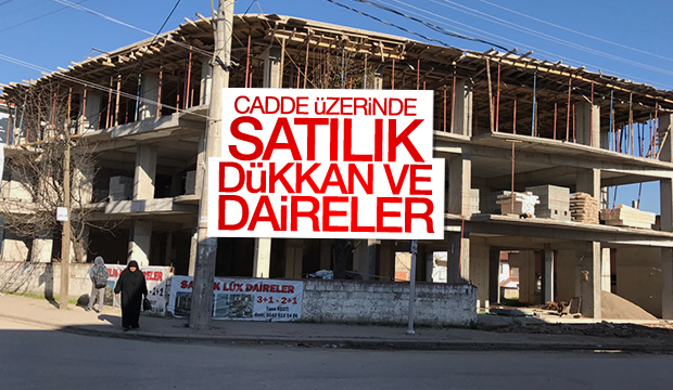 Cadde Üzerinde Satılık Daire ve İş Yerleri 
