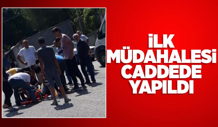 Caddede sürüklenip yaralandı