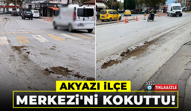 Caddeye gübre döke döke gitti, kokudan durulamadı