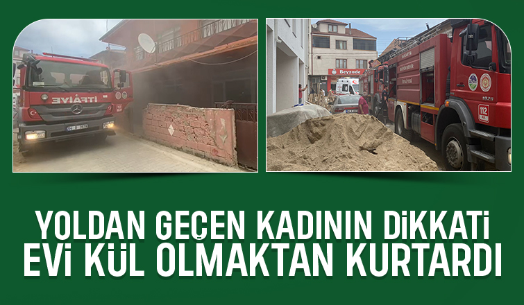 Çamaşır makinesi evi yakıyordu