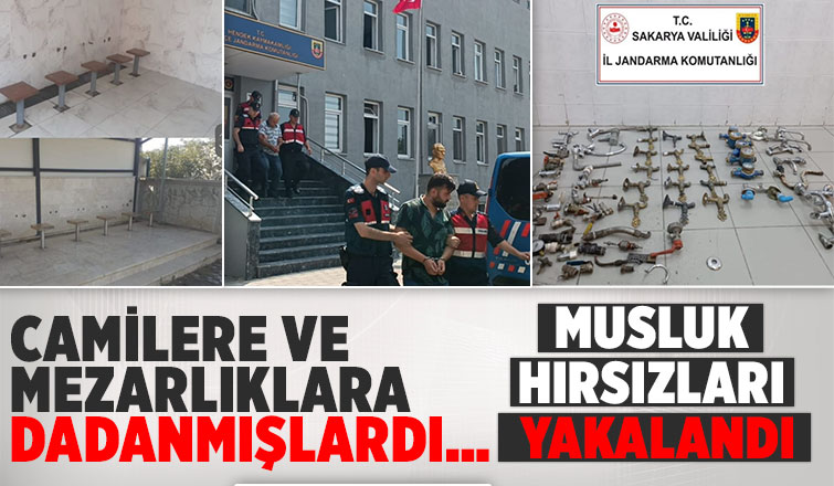 Camilerin musluklarını çalıyorlardı, jandarma paketledi
