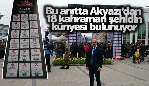 Çanakkale'de şehit olan askerlerin isimleri bu anıtta