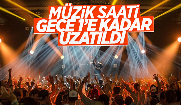 Canlı müzik saatlerinde yeni düzenleme