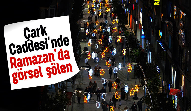 Çark Caddesi özel tasarımlı ışıklandırmalarla süsledi