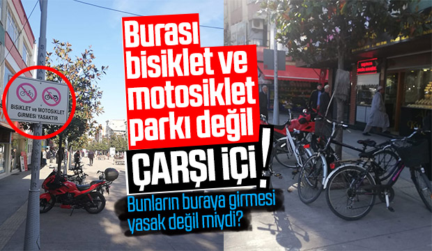 Çarşı İçinde Bisiklet ve Motosiklet Sorunu Devam Ediyor