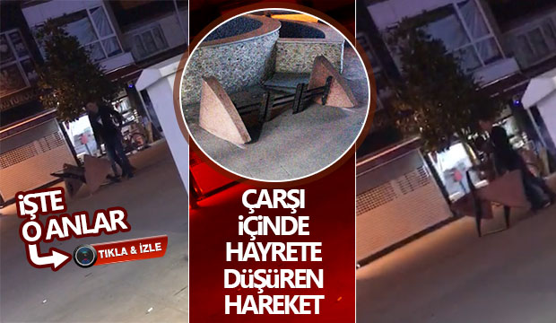 Çarşı içinde hayrete düşüren hareket