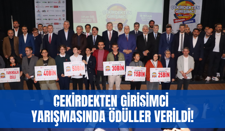 Çekirdekten Girişimci Proje Olimpiyatları yarışması ödülleri verildi