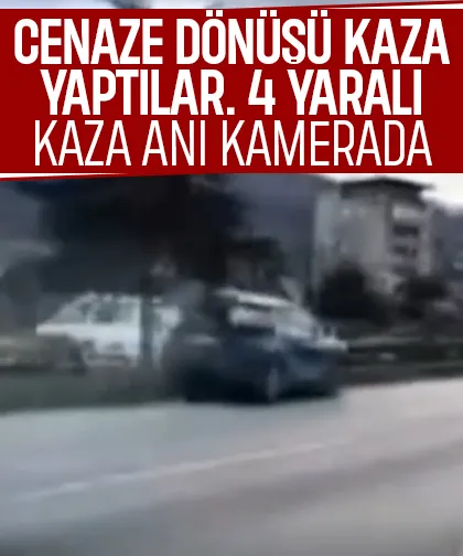 Cenaze dönüşü kaza: 4 yaralı