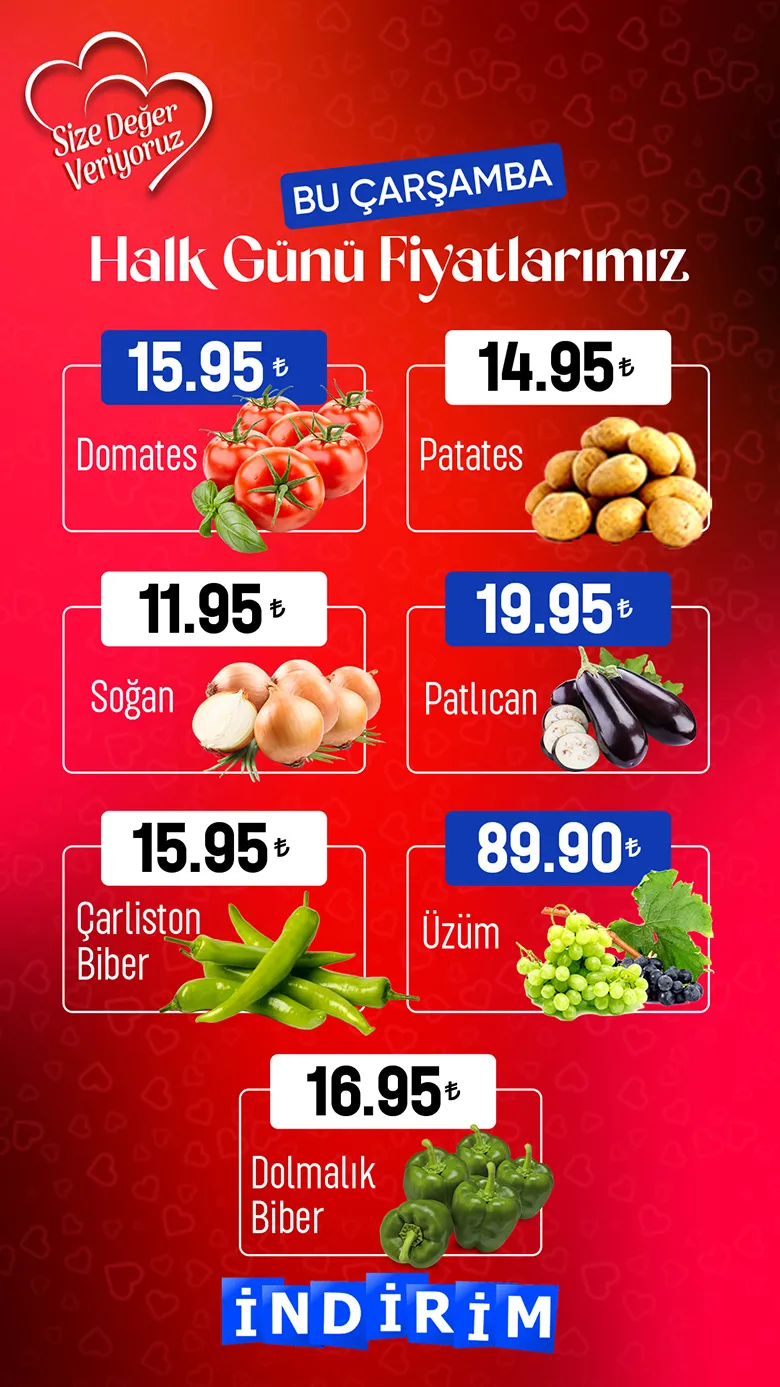 Çetinkaya Market Akyazı'dan Bu Haftaki Halk Günü İndirimleri!