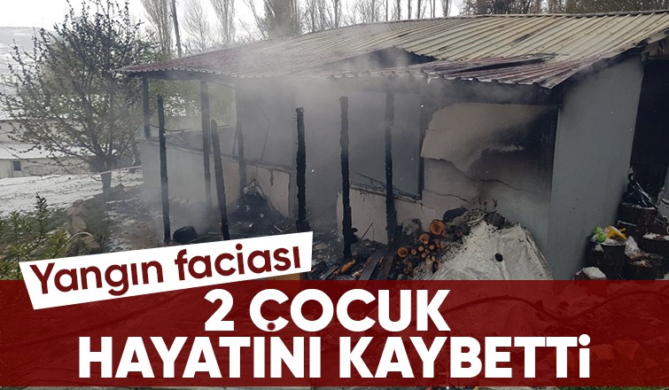 Çiftlikte yangın faciası 2 çocuk hayatını kaybetti