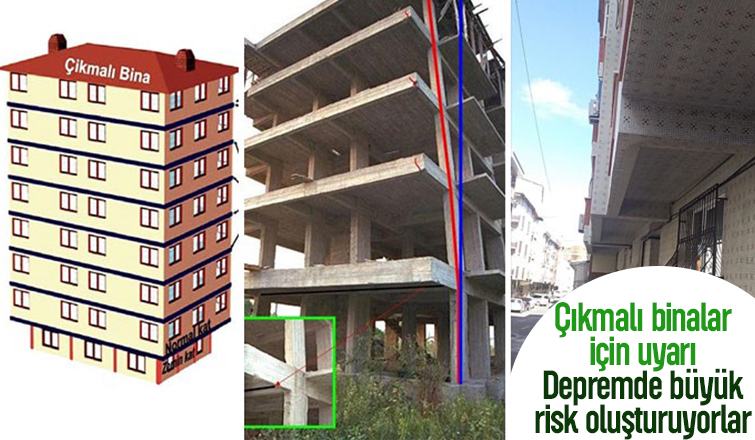 Çıkmalı binalar risk oluşturuyor