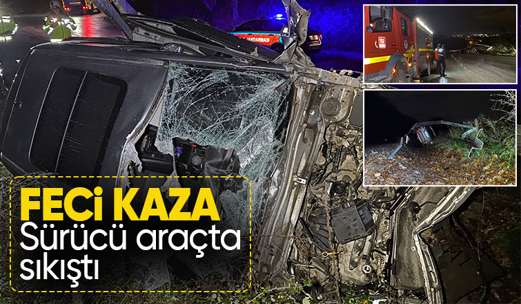 Cip bariyerlere girdi 1 yaralı