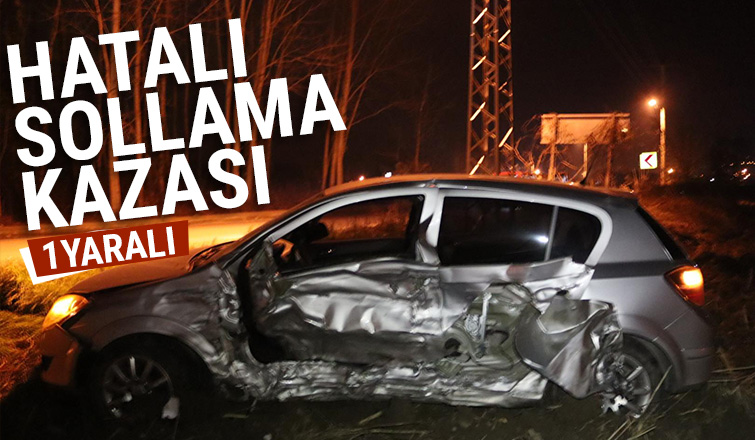 Cip ile otomobil çarpıştı: 1 yaralı