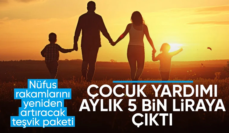 Cumhurbaşkanı Erdoğan ailelere verilecek çocuk desteklerini açıkladı