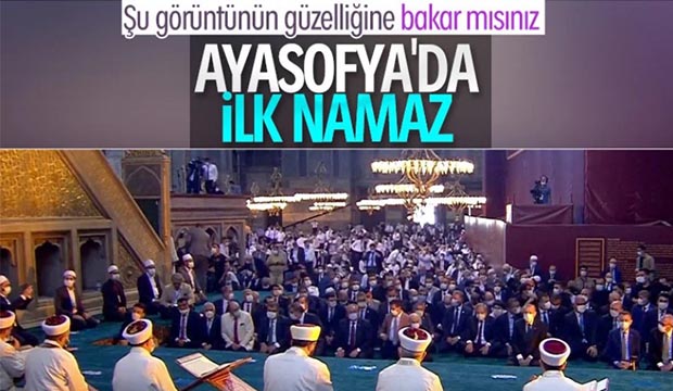 Cumhurbaşkanı Erdoğan Ayasofya'da