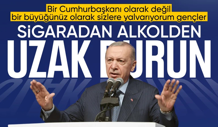 Cumhurbaşkanı Erdoğan, gençlere seslendi: Kötü alışkanlıklardan uzak durun