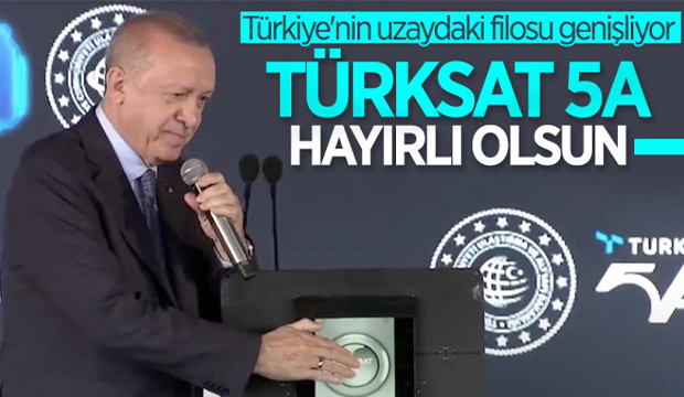 Cumhurbaşkanı Erdoğan Türksat 5A Uydusu'nu hizmete aldı