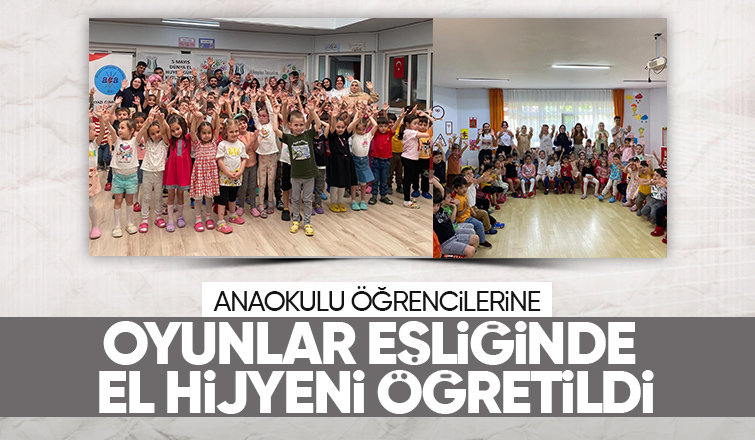 Cumhuriyet Anaokulu’nda El hijyeni etkinliği