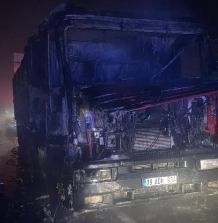 D-650'de kamyon yandı