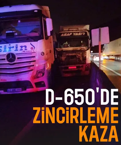 D-650'de zincirleme kaza; Bilecik yönü ulaşıma kapandı