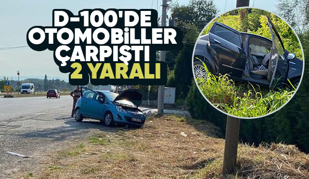 D-100'de kaza: 2 yaralı