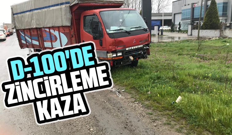 D-100'de zincirleme kaza