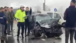 D100 üzerinde feci kaza