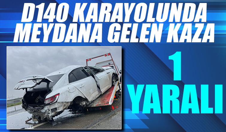 Akyazı'da kaza; Pert olan araçtan sağ kurtuldu