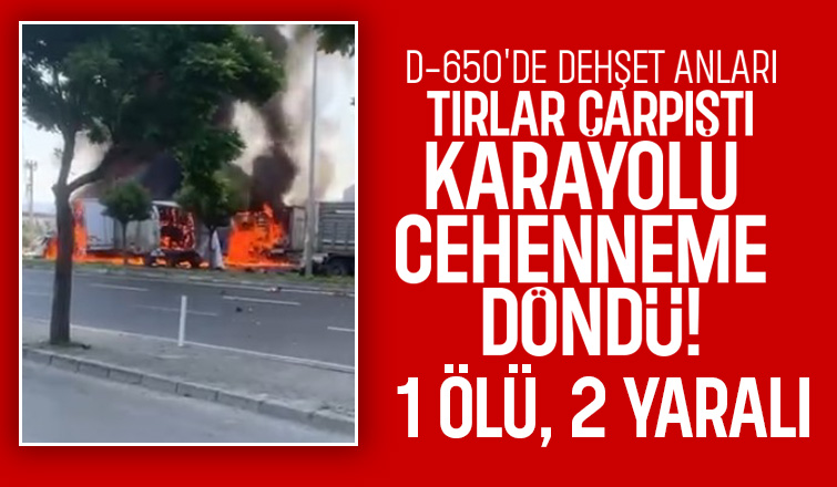 D-650'de korkunç kaza: 1 ölü, 2 yaralı