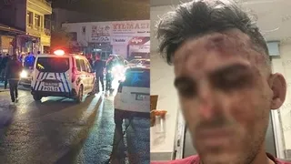 Darp edilen kişi hastaneye kaldırıldı