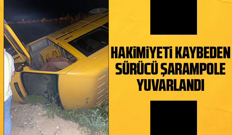 Minibüs şarampole uçtu