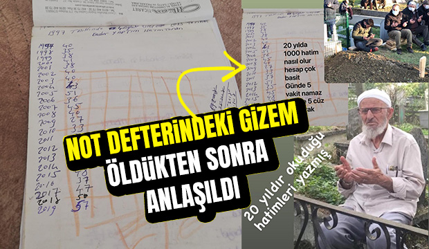 Defterindeki rakamların gizemi öldükten sonra anlaşıldı