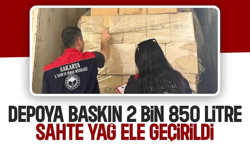 Depodan 2 bin 850 litre sahte yağ çıktı