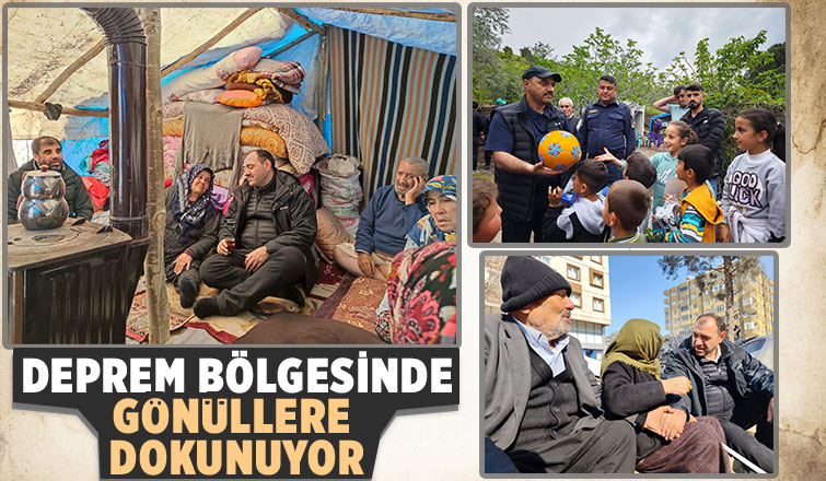 Depremin merkezinde gönüllere dokunan Vali