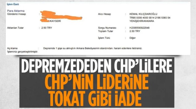 Depremzededen Kılıçdaroğlu'na iade: Haram edenlere iletirsiniz