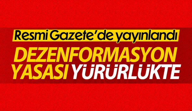 Dezenformasyon ve basın kanunu düzenlemesi yürürlükte