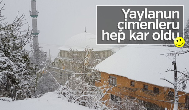 Dikmende kar kalınlığı 25 santimetreyi buldu