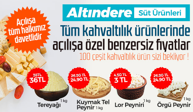 Doğal Ürünlerin Adresi Altındere Süt Ürünleri Açılıyor