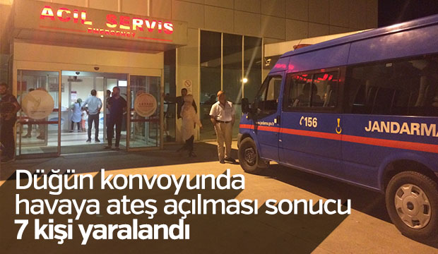 Düğün Konvoyunda Havaya Ateş Açılması Sonucu 7 Kişi Yaralandı 