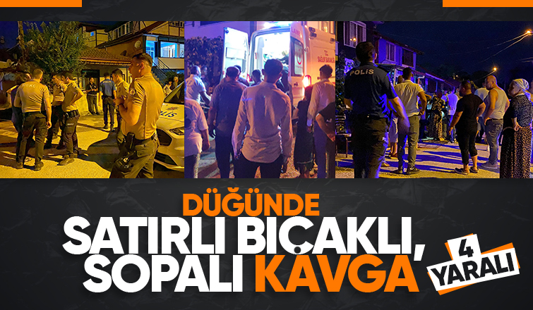 Düğünde kavga 4 yaralı