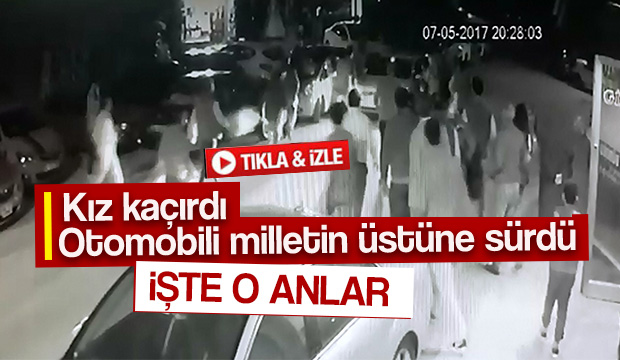 Kız Kaçırdı Arabayı Milletin Üzerine Sürdü 