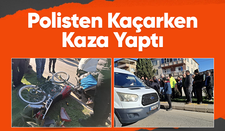 Dur ihtarına uymadı kaza yaptı 