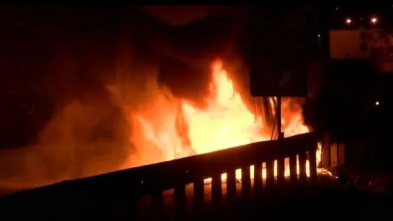 Duvara çarpıp alev topuna döndü