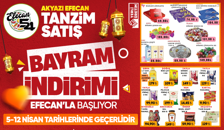 Efecan Tanzim Satış Market: Bayrama Özel Süper Fiyatlar!