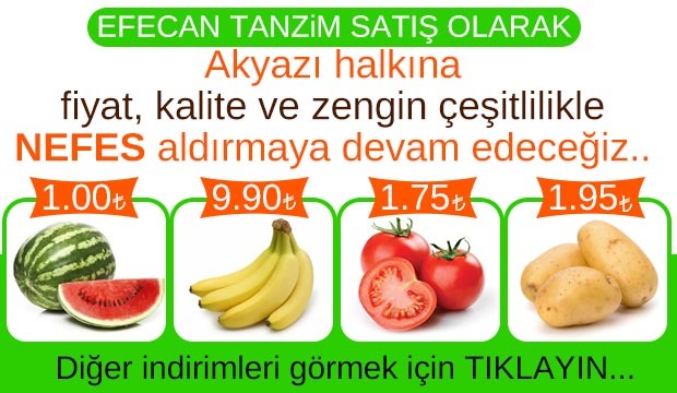 Efecan Tanzim Satışta her gün en ucuz fiyat