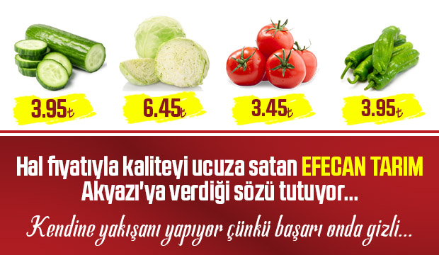 Efecan Tanzim Satışta her gün en ucuz fiyat