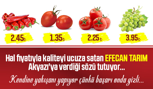 Efecan Tanzim Satışta her gün en ucuz fiyat