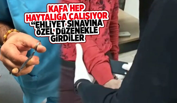 Ehliyet sınavında kamera, kulaklık, wifi düzeneğiyle yakalandılar
