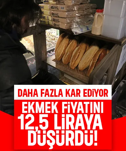 Ekmek fiyatını 20 liradan 12,5 liraya düşürdü